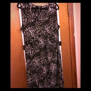 Alfani 2X faux wrap dress w/ zipper details accent